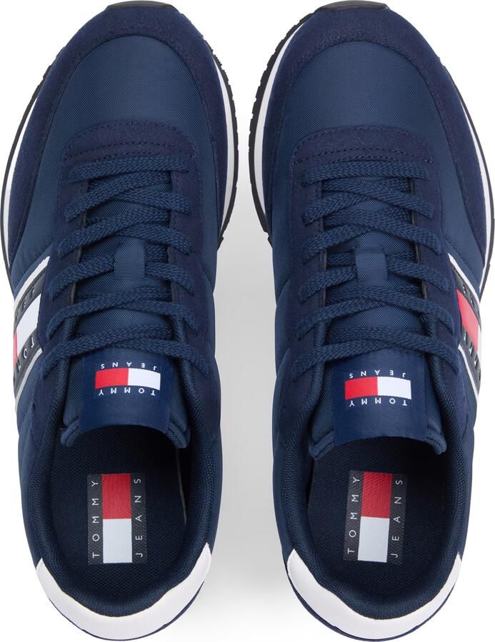 Tommy Jeans Sneakers laag 'Logo Mixed Texture' navy rood wit - Foto 9