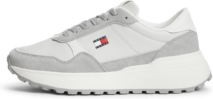 Tommy Jeans Sneakers laag marine lichtgrijs donkergrijs rood wit