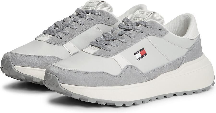 Tommy Jeans Sneakers laag marine lichtgrijs donkergrijs rood wit - Foto 2