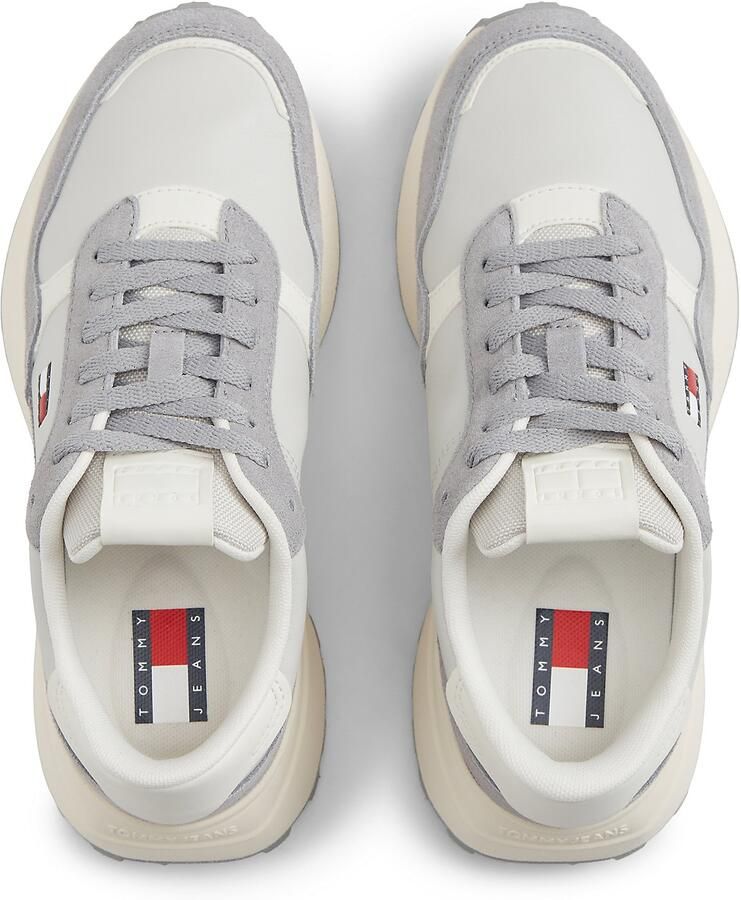 Tommy Jeans Sneakers laag marine lichtgrijs donkergrijs rood wit - Foto 4