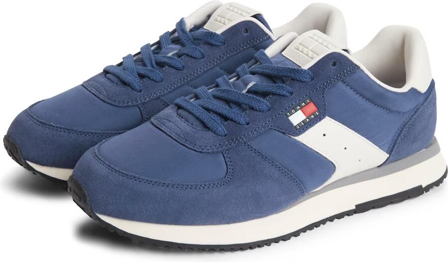Tommy Jeans Sneakers laag 'Mixed Texture' donkerblauw wit - Foto 5