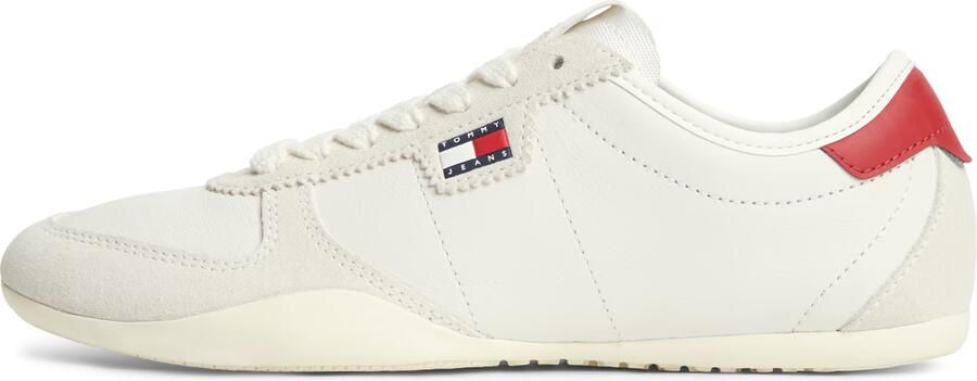Tommy Jeans Sneakers laag rood wit wolwit