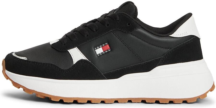 Tommy Jeans Sneakers laag rood zwart black denim wit