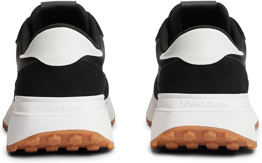 Tommy Jeans Sneakers laag rood zwart black denim wit - Foto 5