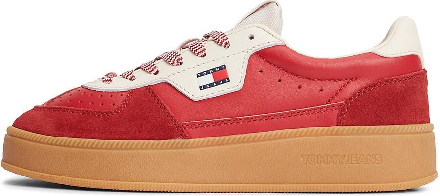 Tommy Jeans Sneakers laag 'The Greenwich' beige lichtrood