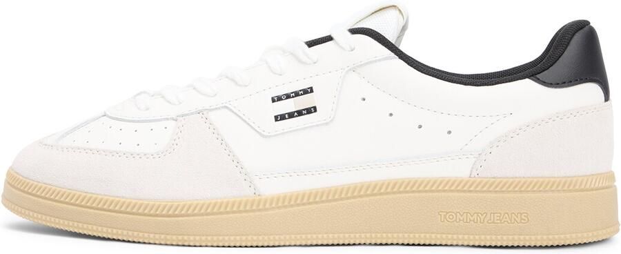 Tommy Jeans Sneakers laag 'The Greenwich Edge' zwart wit offwhite