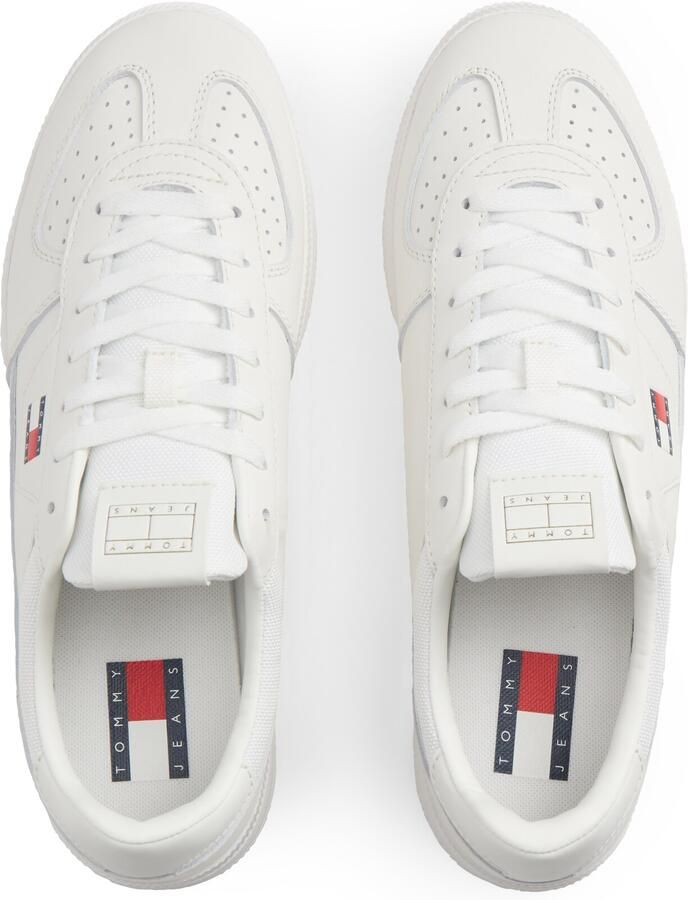 Tommy Jeans The Greenwich Edge leren sneakers met logo wit - Foto 6