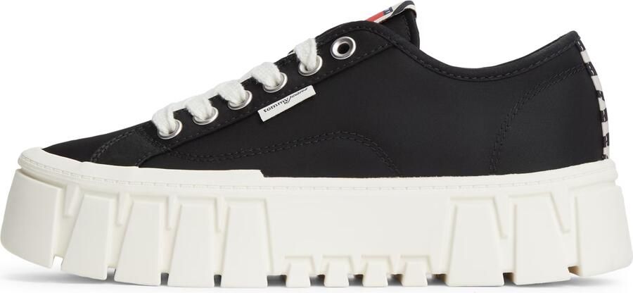 Tommy Jeans Sneakers laag 'Zebra Print Logo Platform Cupsole' zwart