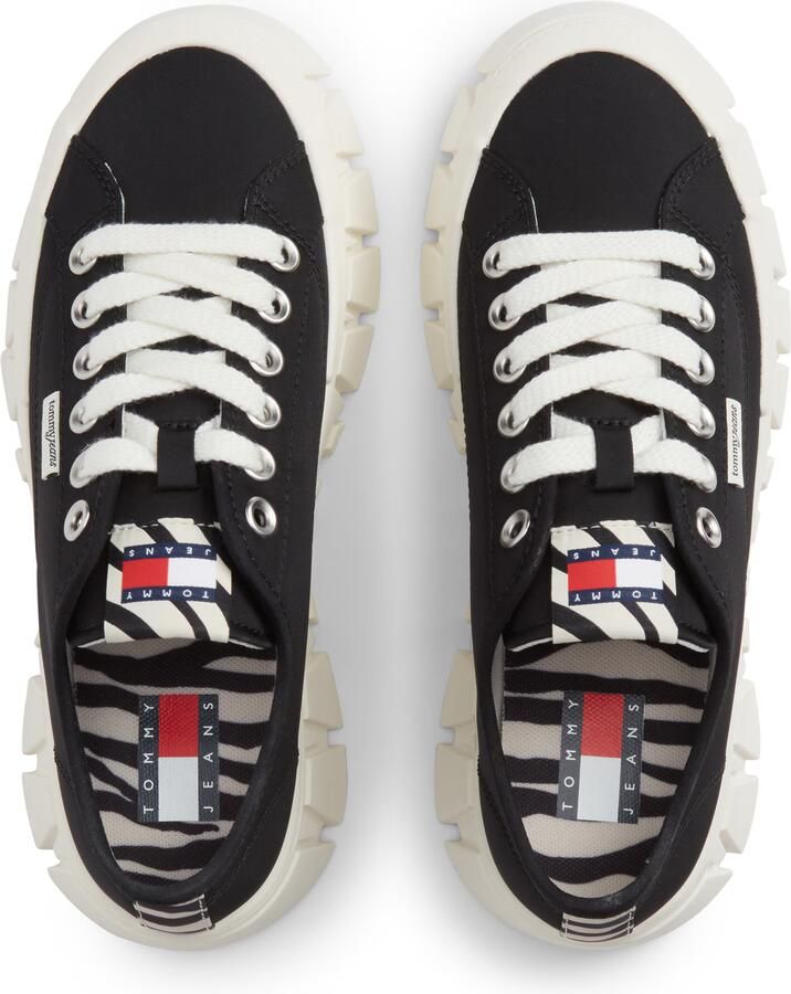 Tommy Jeans Sneakers laag 'Zebra Print Logo Platform Cupsole' zwart - Foto 3