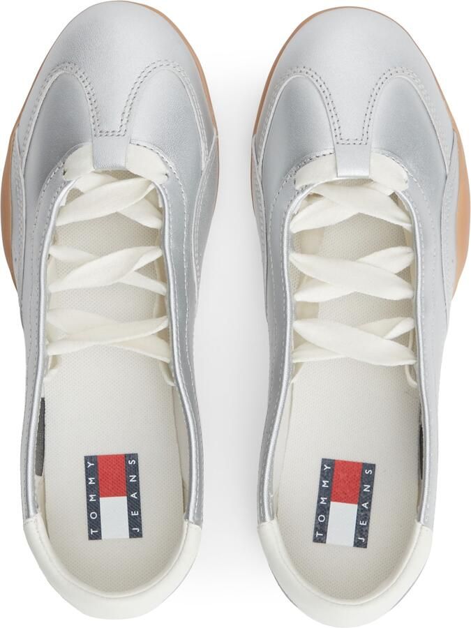 Tommy Jeans Sneakers laag zilver wit - Foto 4
