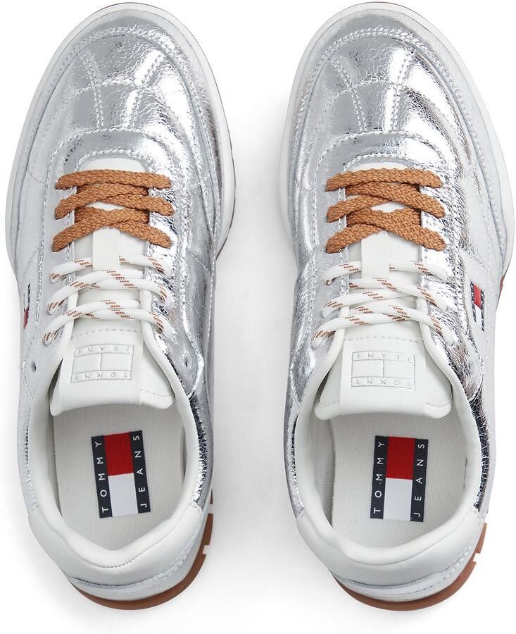 Tommy Jeans Sneakers laag zilver wit - Foto 3