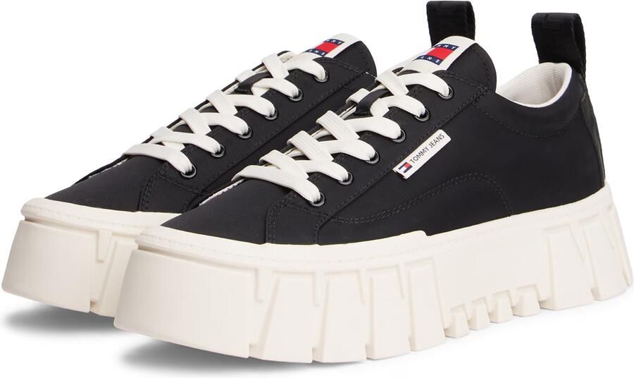 Tommy Jeans Low Top sneaker van echt leer model 'FLATFORM CHUNKY SNEAK' - Foto 5