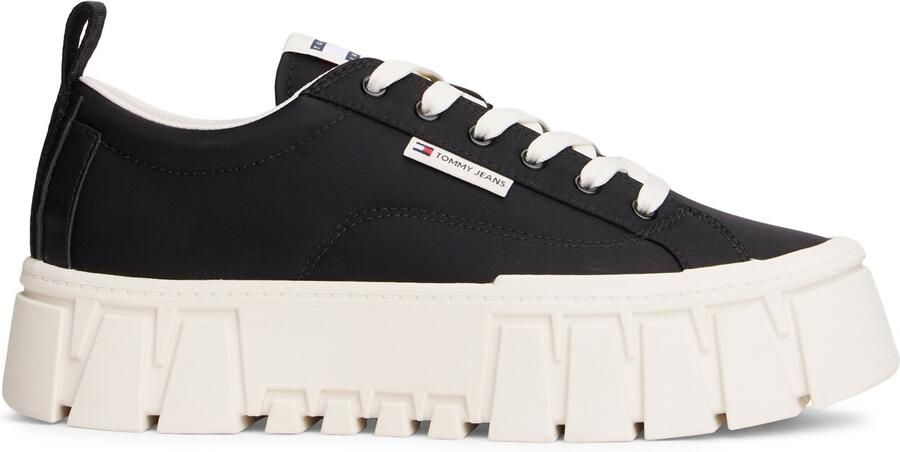 Tommy Jeans Low Top sneaker van echt leer model 'FLATFORM CHUNKY SNEAK' - Foto 6