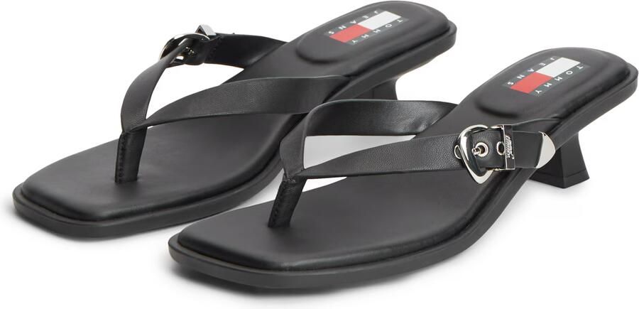 Tommy Jeans Teenslipper 'Kitten Heel Toe Post' zwart - Foto 4