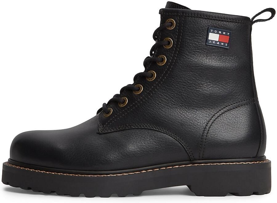 Tommy Jeans Veterboots 'ARCHIVE '01' zwart