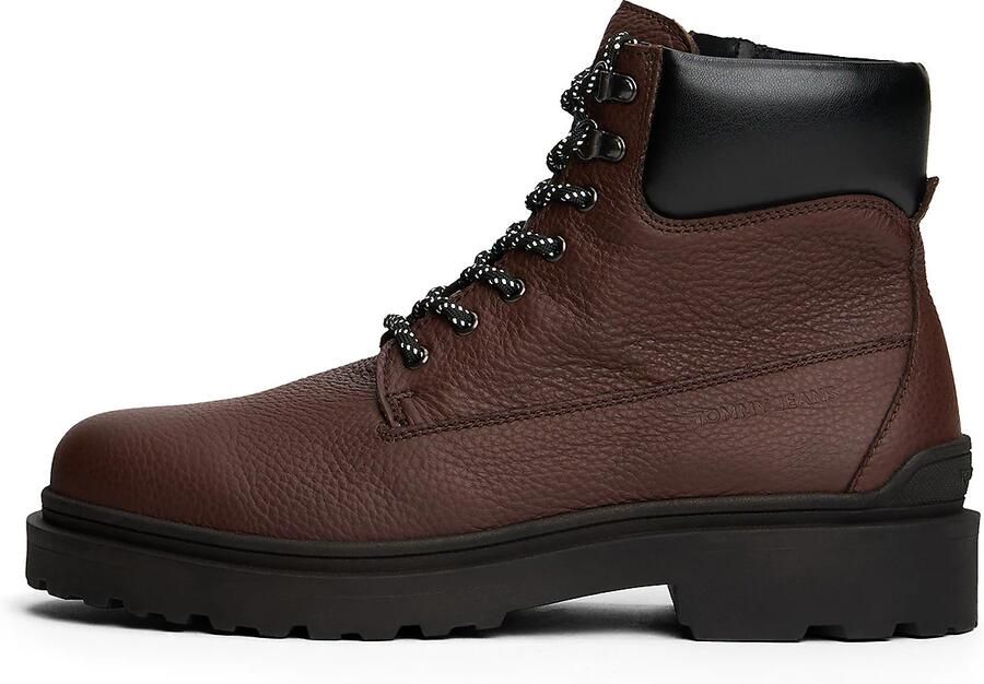 Tommy Jeans Veterboots donkerbruin