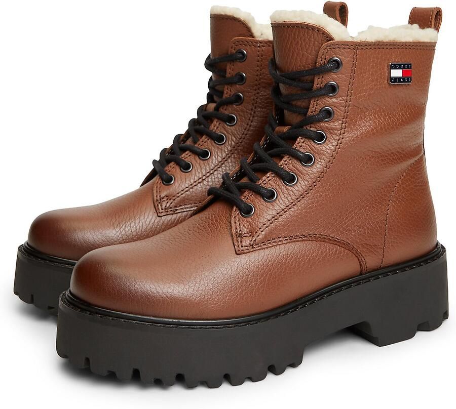 Tommy Jeans Veterlaarsjes bruin - Foto 2