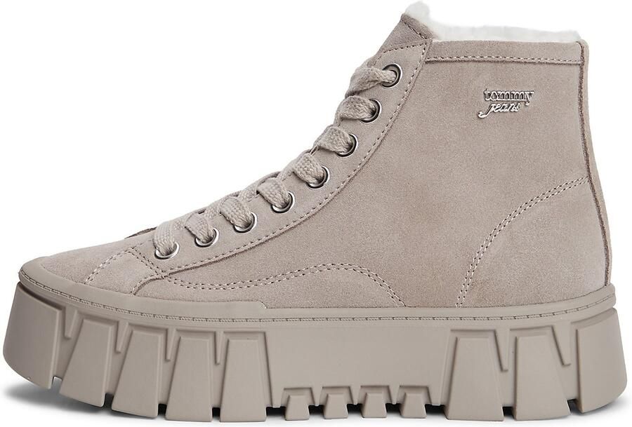 Tommy Jeans Veterlaarsjes stone grey