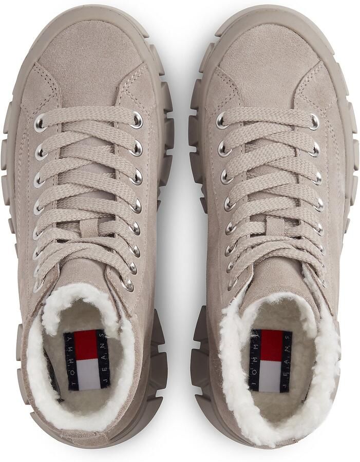 Tommy Jeans Veterlaarsjes stone grey - Foto 4