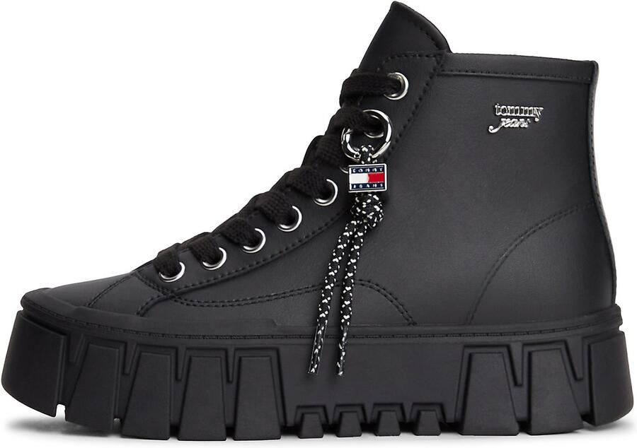 Tommy Jeans Veterlaarsjes zwart