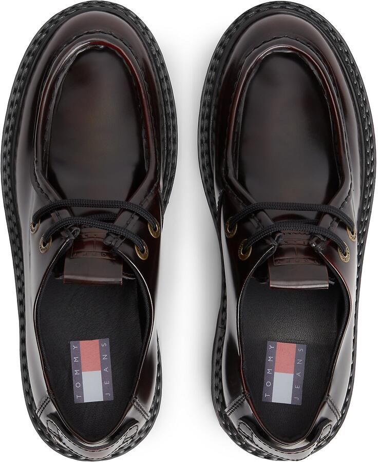 Tommy Jeans Veterschoen chocoladebruin - Foto 3