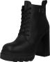 Tommy Hilfiger Zwarte LaceUp Platform Enkellaarzen - Thumbnail 2