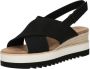 TOMS Diana Crossover Sandalen Dames Zwart - Thumbnail 2