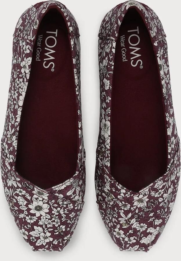 TOMS Ballerina donkergroen bourgogne zwart wit - Foto 4