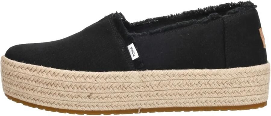 TOMS Valencia | Espadrilles met platea Zwart Canvas Espadrilles Dames - Foto 2