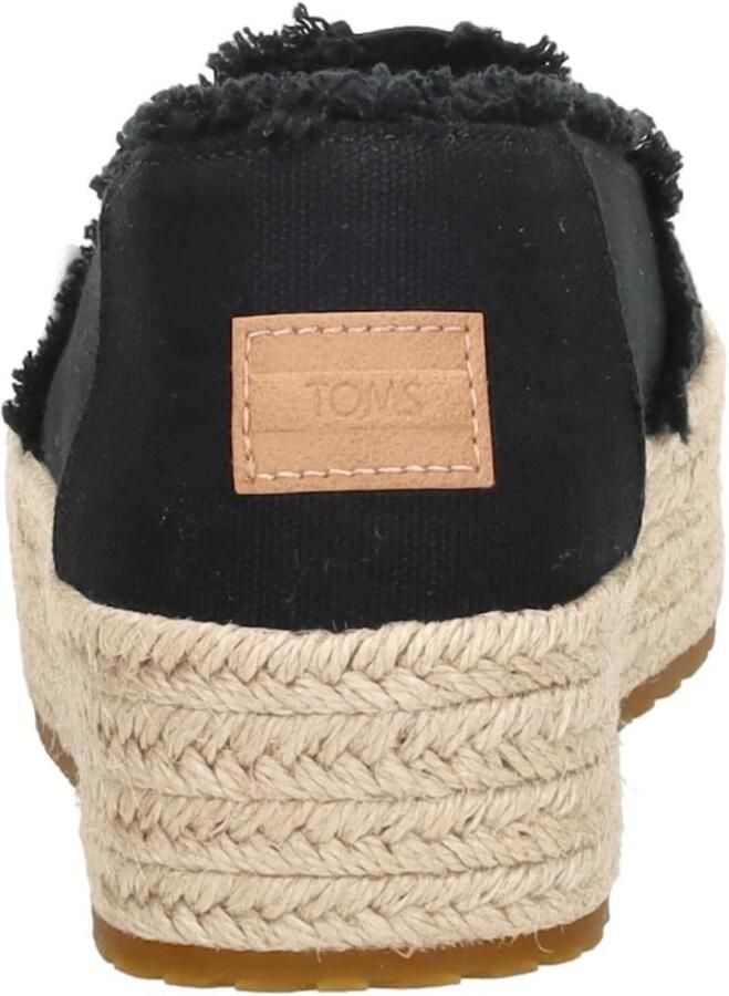 TOMS Valencia | Espadrilles met platea Zwart Canvas Espadrilles Dames - Foto 5