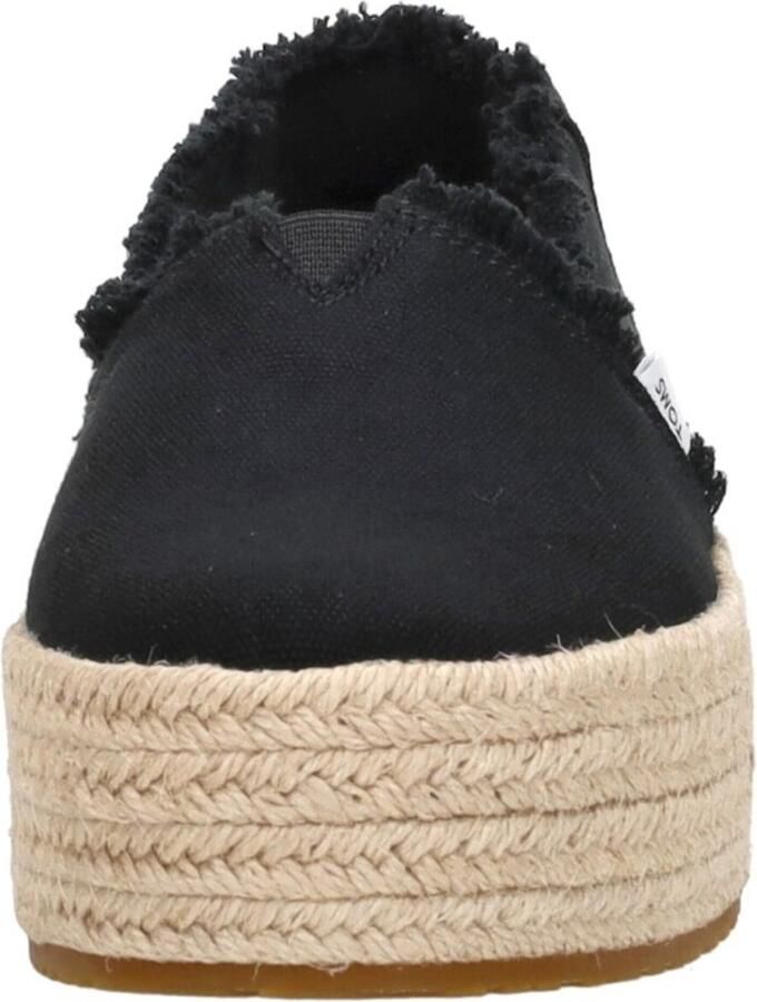 TOMS Valencia | Espadrilles met platea Zwart Canvas Espadrilles Dames - Foto 4