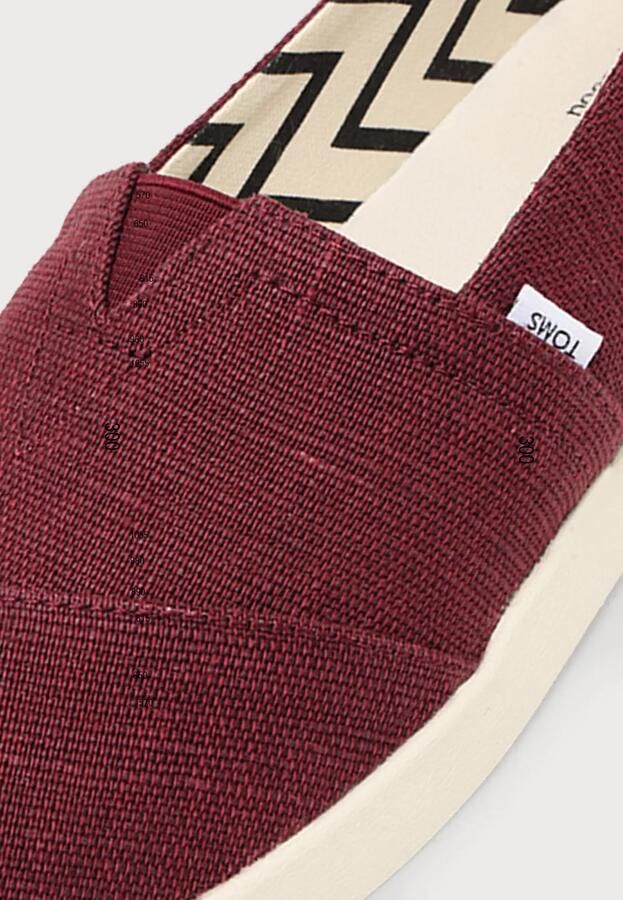 TOMS Instappers 'Heritage' donkerrood - Foto 3