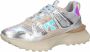 Runner Sneaker Track Run Lage sneakers Leren Sneaker Dames Zilver - Thumbnail 5