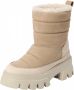 Toral Beige Gewatteerde Leren Casual Laarzen Beige Dames - Thumbnail 1