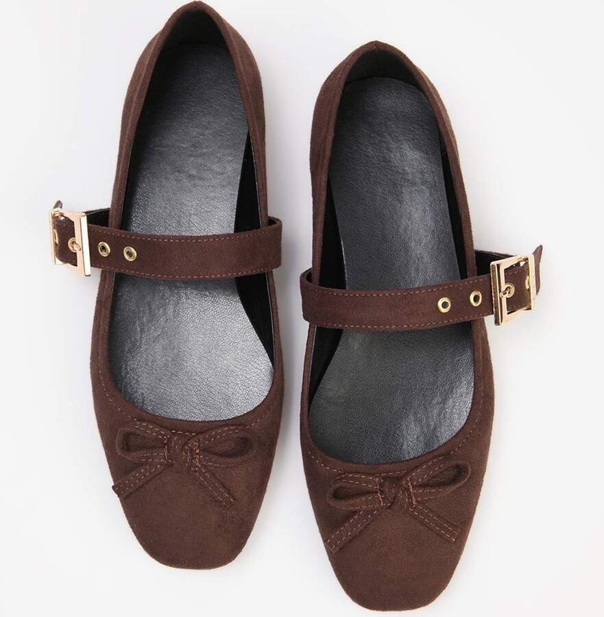 Trendyol Ballerina met riempjes bruin - Foto 2