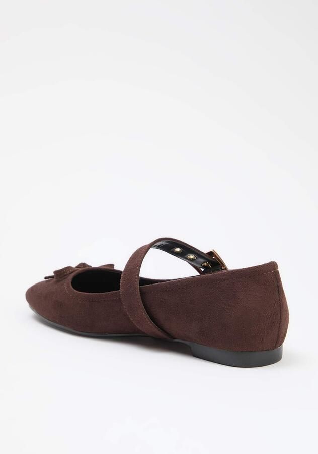 Trendyol Ballerina met riempjes bruin - Foto 4