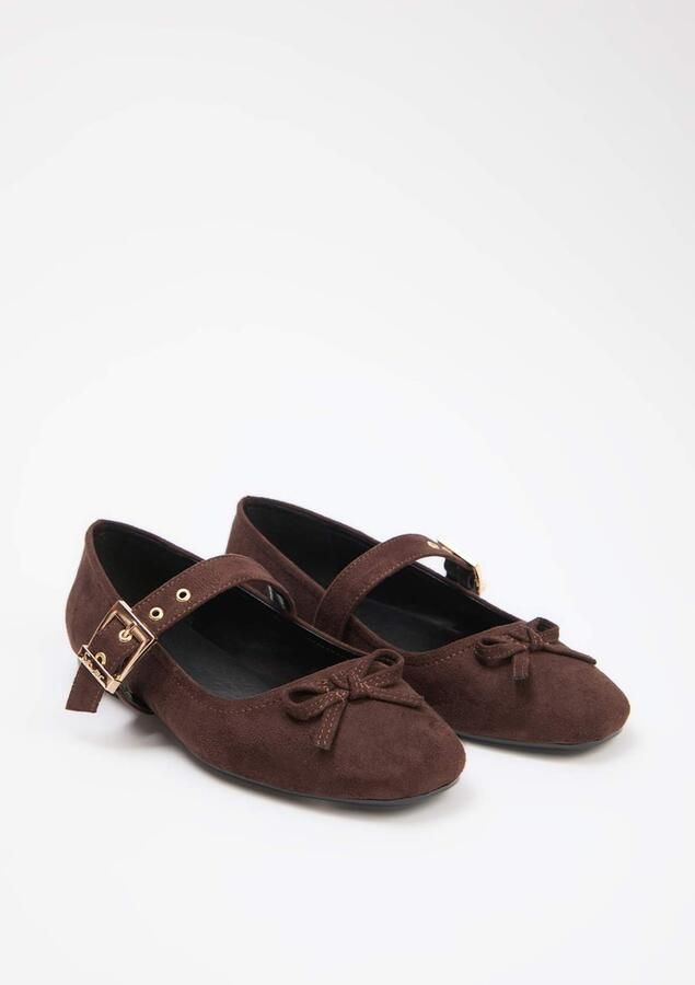 Trendyol Ballerina met riempjes bruin - Foto 3