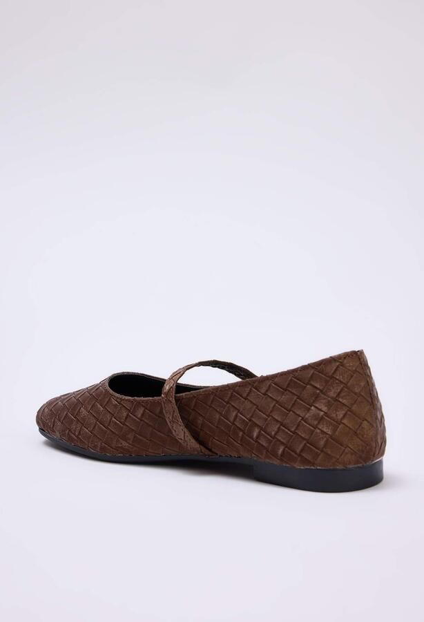 Trendyol Ballerina met riempjes chocoladebruin - Foto 2