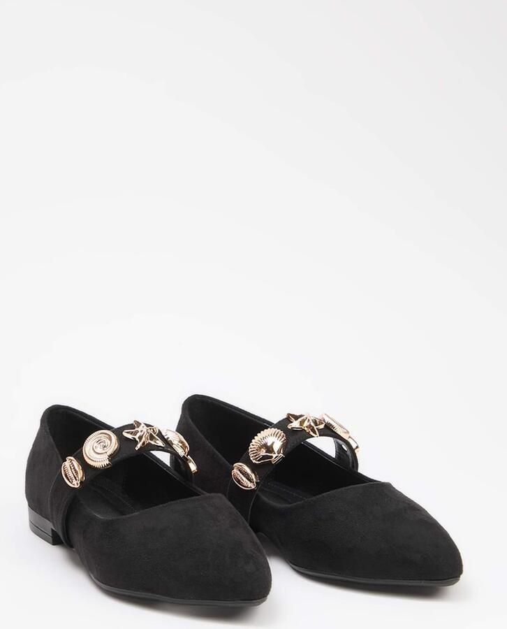 Trendyol Ballerina met riempjes goud zwart - Foto 2