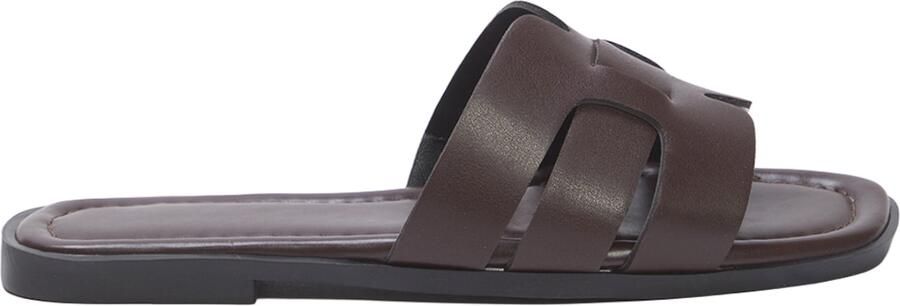 TRENDYOL SHOES Bitter Coffee Single Band Dagelijkse Damespantoffels Takss24Te00010