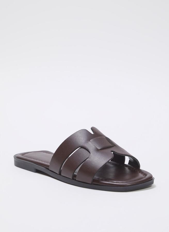 TRENDYOL SHOES Bitter Coffee Single Band Dagelijkse Damespantoffels Takss24Te00010 - Foto 3