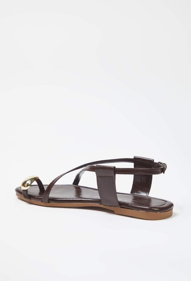 Trendyol Teenslipper chocoladebruin - Foto 4