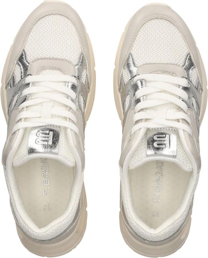 TT. BAGATT Sneakers laag lichtgrijs zilver wit - Foto 2