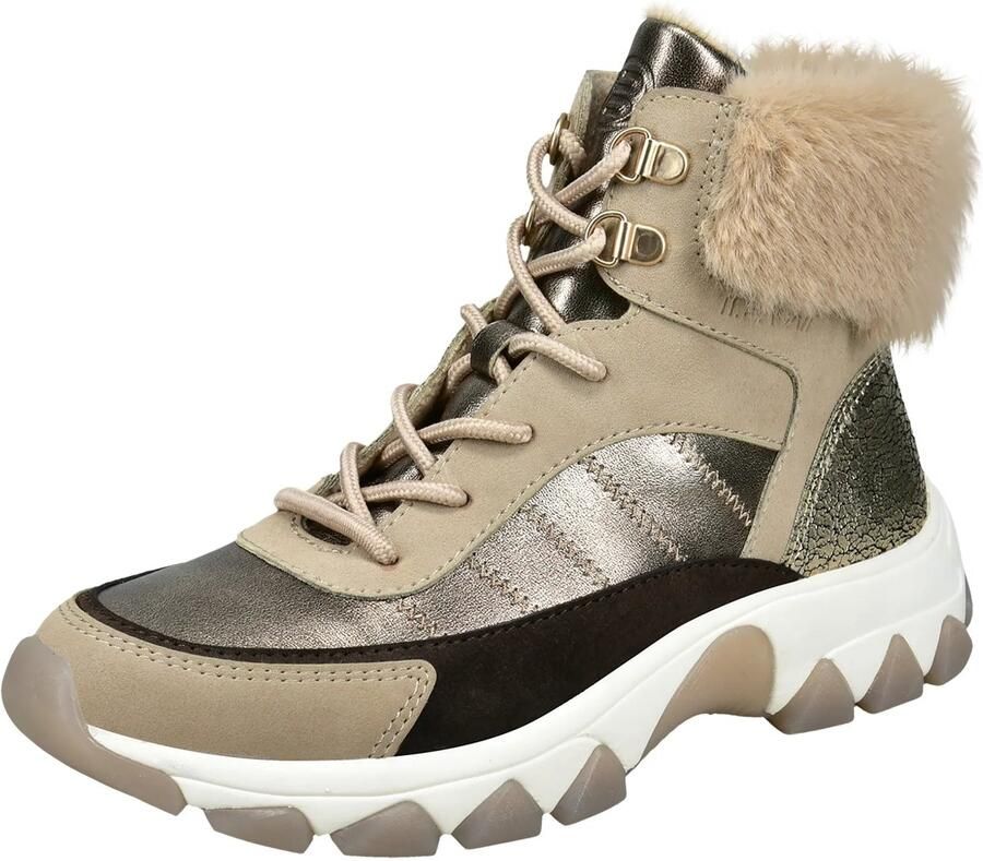 TT. BAGATT Veterlaarsjes beige zwart zilver