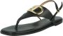 TWINSET MILANO Sandalen Dames 231tcp12a Maat: 36 Materiaal: Leer Kleur: Zwart - Thumbnail 3