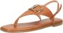 TWINSET MILANO Sandalen Dames 231tcp12a Maat: 40 Materiaal: Leer Kleur: Cognac - Thumbnail 4