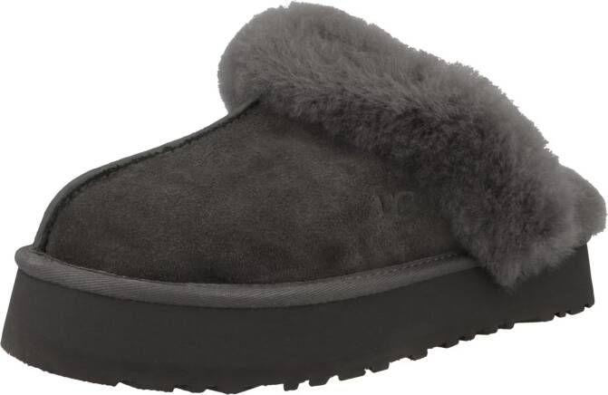 UGG Disquette Pantoffels Charcoal Sloffen Voor Dames Donkergrijs