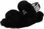 Ugg Oh Yeah Slide Dames Slippers en Sandalen Black Leer Foot Locker - Thumbnail 7