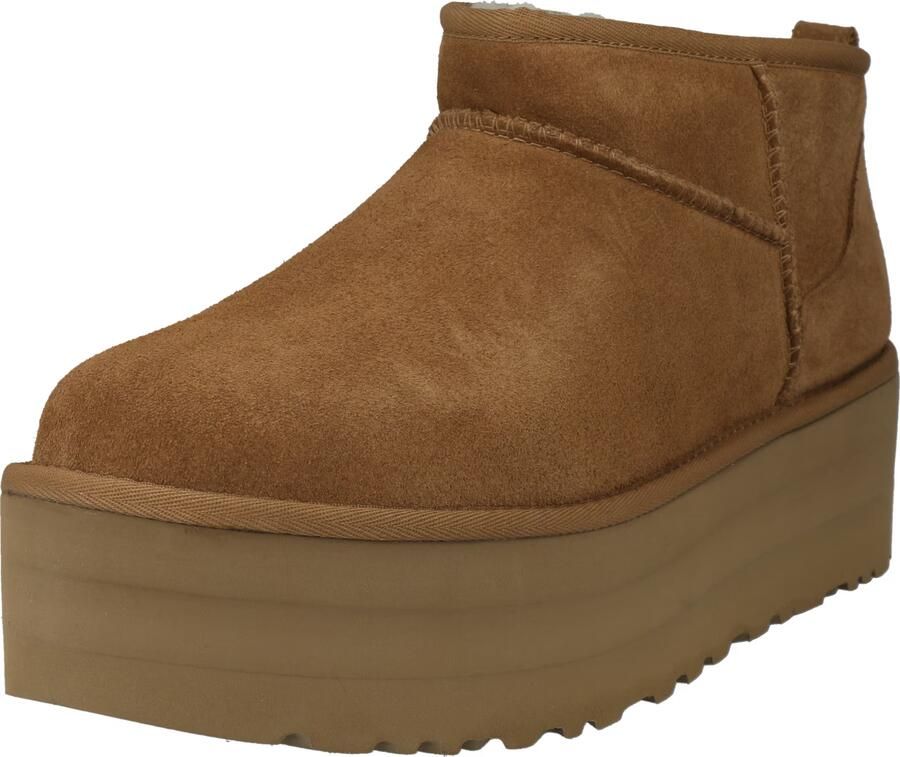 UGG Vachtlaarzen Dames W Classic Ultra Mini Platform Maat: 37 Materiaal: Suède Kleur: Cognac - Foto 16