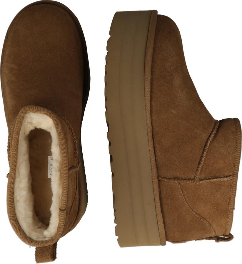 UGG Vachtlaarzen Dames W Classic Ultra Mini Platform Maat: 37 Materiaal: Suède Kleur: Cognac - Foto 15